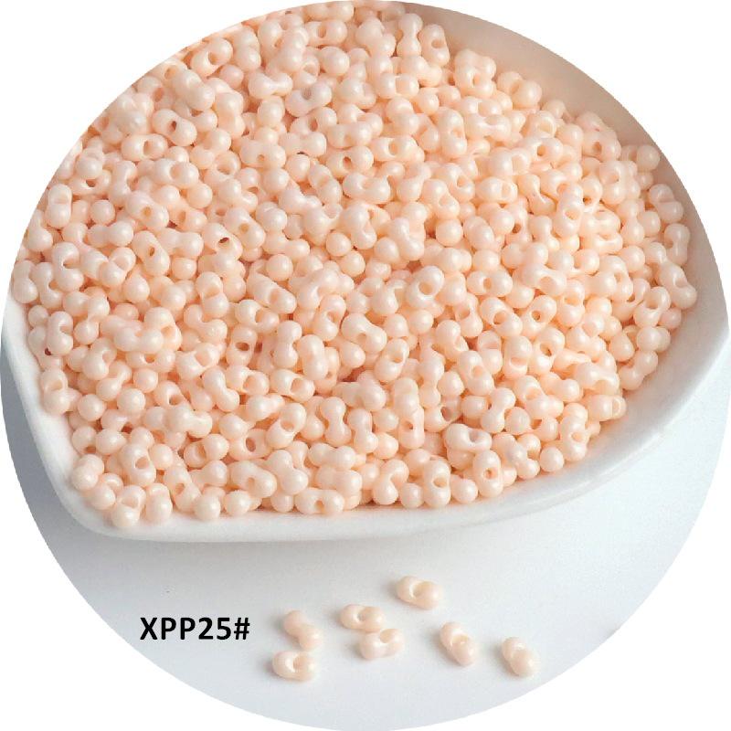 Стеклянные бусины-арахис сплошного цвета 2x4 мм для изготовления украшений и аксессуаров для волос своими руками