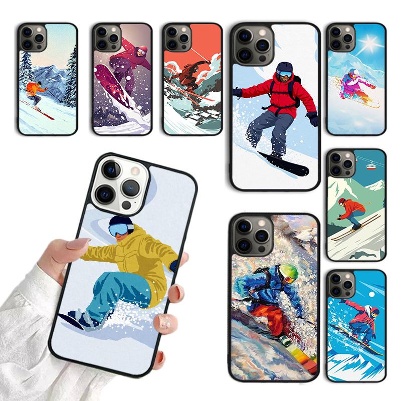 Чехол для телефона Ski Neige Snowboard для iPhone 17 Air 15 16 16e 11 12 13 14 Pro Max Чехол для iPhone 17 Air Max Plus coque Fundas