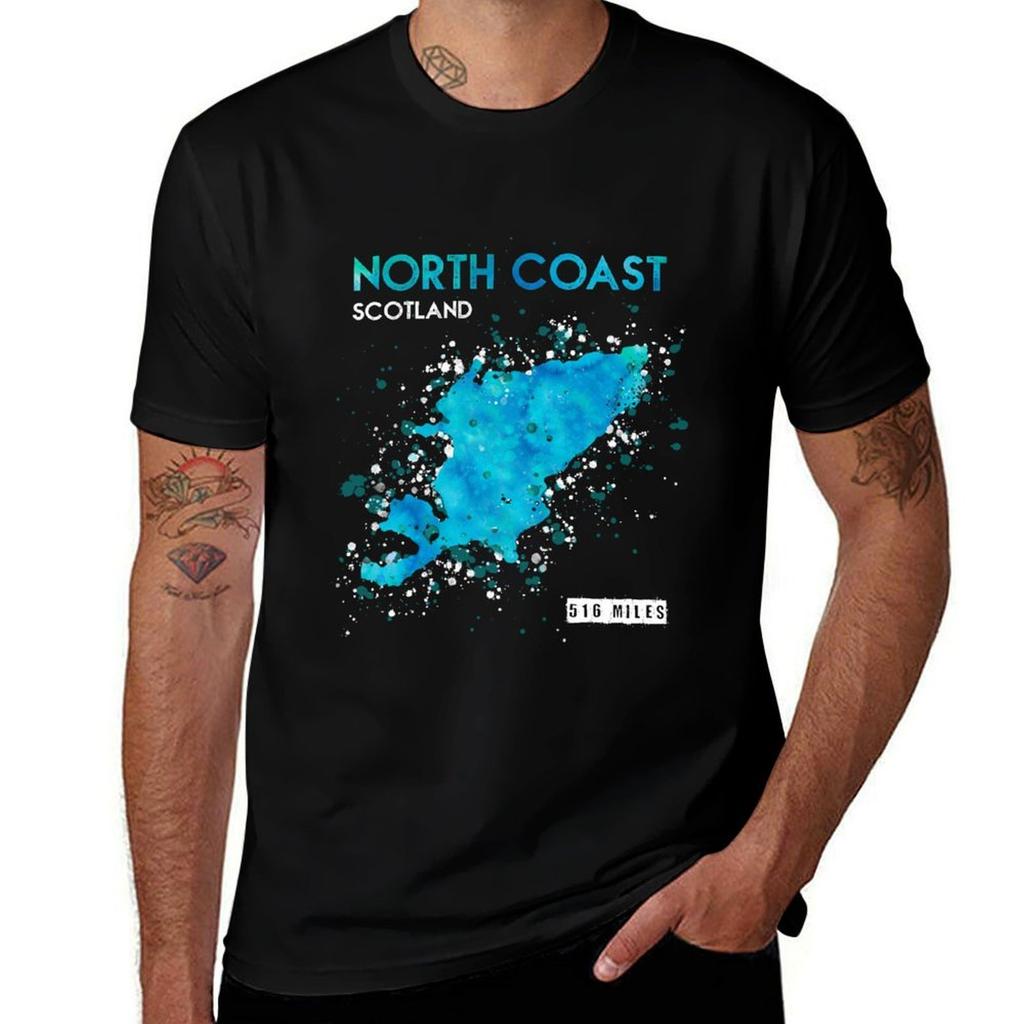 North Coast Scotland Tshirt Daily Work Short Sleeve Top Tshirt