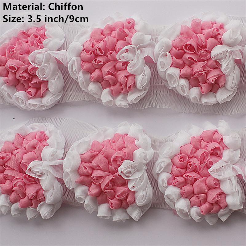 20 шт. Большие шифоновые розы в форме сердца, нашивки для DIY, одежда для маленьких девочек, платье, ромпер, рубашки, швейные украшения, материалы для бантов для волос