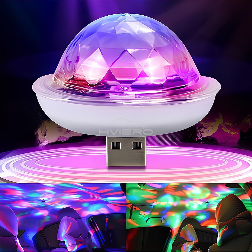 1pcs USB Dj Lantern Led Bar Night Light LED RGB Discos Stageing Projector Welcome Micro Crystal Ball Sound Party Atmosphere Lamp
