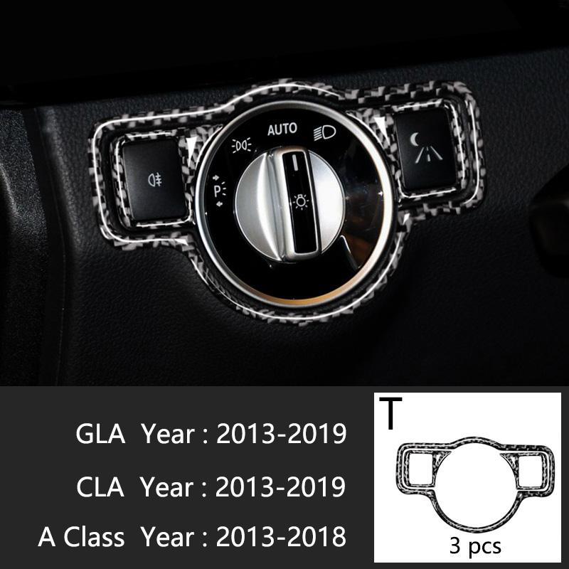 Автомобильный Стайлинг Карбоновая внутренняя панель кнопок Декоративная крышка Отделка Наклейка Рамка Для Mercedes Benz A Class W176 GLA X156 CLA