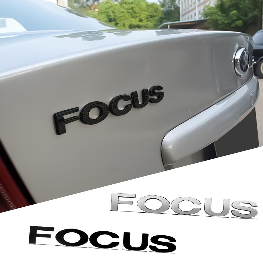 ABS Car Styling Trunk Focus Letter Sticker Emblem Decoration Auto Accessories For Ford Mustang Mondeo Ranger Fusion Kuga ST MK3