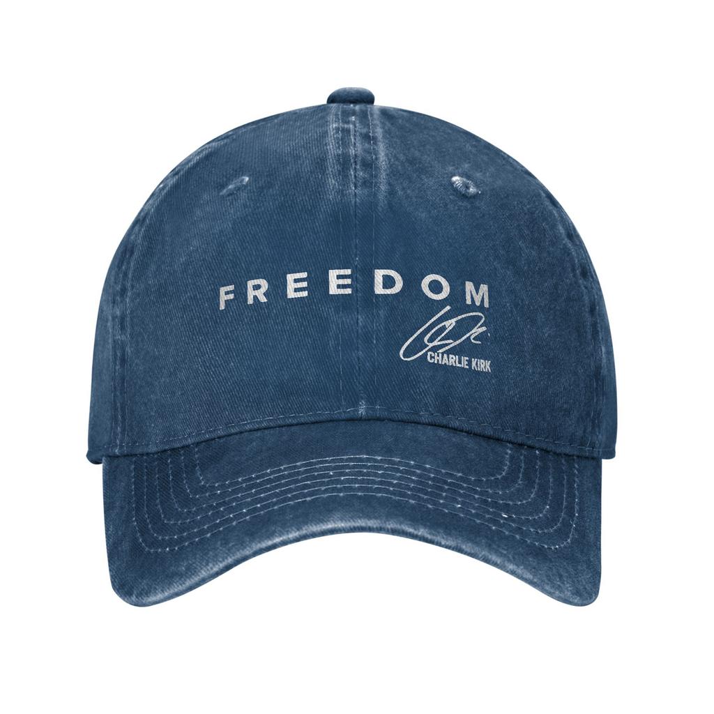 Бейсболка Charlie Kirk Freedom Rip для мужчин и женщин, мемориальная, потертая, стираная, кепка для активного отдыха, регулируемый головной убор