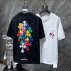 8505 2025 Summer New High Quality Cotton Round Neck Loose Large Size Men's and Women's T-shirt Couple T-shirt
