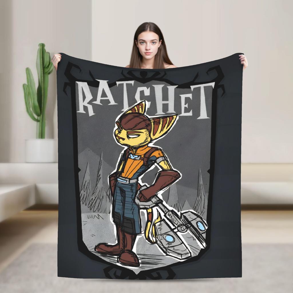 Ratchets And Clanks Blanket Quality Super Warm Bedding Throws Winter Students Couch Bed Funny Bedspread