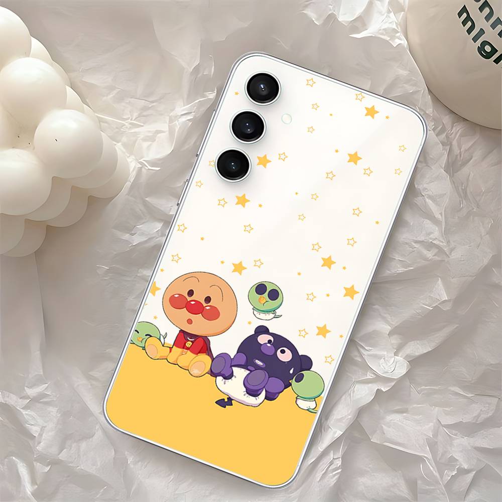 Милый Чехол для Телефона с Аниме А-Анпанман для Samsung Galaxy S25 S24 S23 S22 S21 FE Ultra Plus A32 A53 A13 A31 Мягкий Чехол