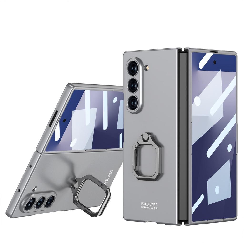 Чехол для Samsung Z Fold7: Квадратная подставка-кольцо, Встроенный чехол, Персонализированная пленка, Защитный чехол от падений для мужчин и женщин