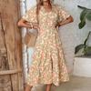 2025 Summer New Women's Vintage Pastoral Floral Dress