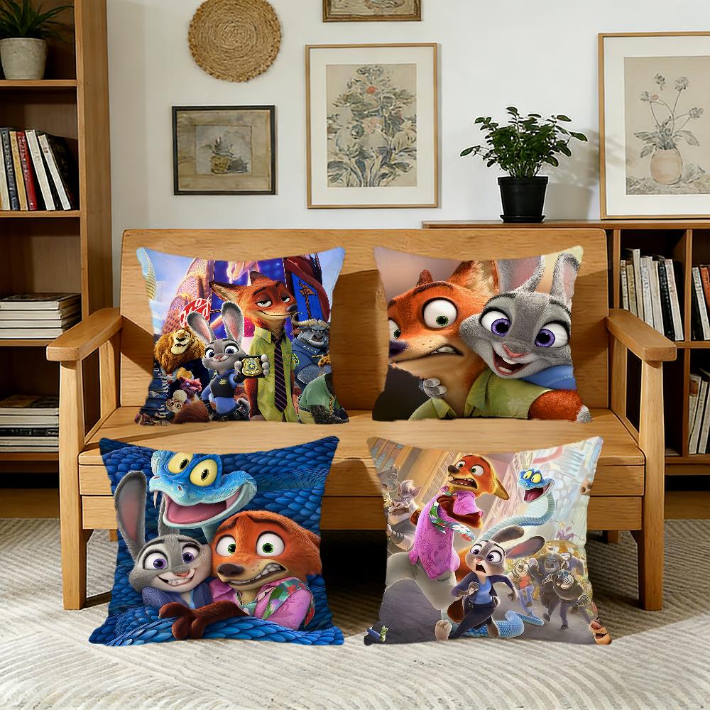 Cute art ZZootopia 2 dn cushion cover For Pillow Printing Sofa Decoration Home Car Room Coffee Shop Office Nordic Simplicity