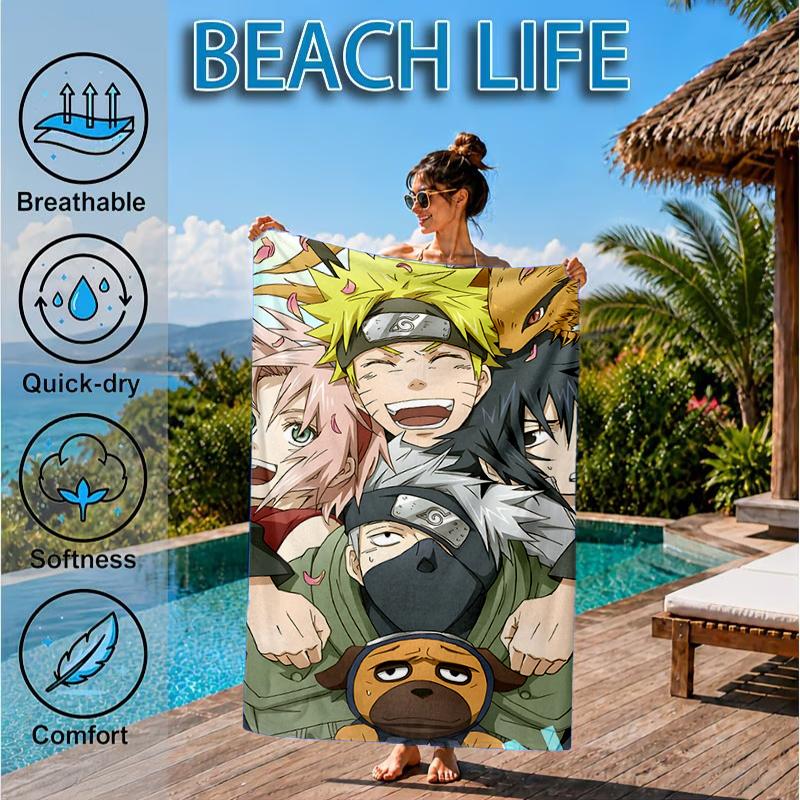 Ninja Team Adventure Beach Towel, Microfiber Beach Towel, Perfect For Pool, Beach, Travel, Home Decor Beach Party Fan gifts