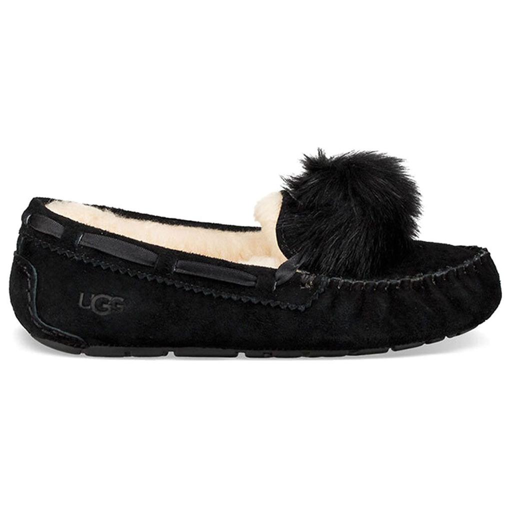 UGG Женские тапочки Ansley Bow Glimmer с флисовой подкладкой, черные 1019015-BLK