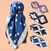 Women's Geometric Circle Polka Dot Square Scarf Summer Lightweight Satin Head Wrap Shawl Fashion Accessory Printed Neck Scarf