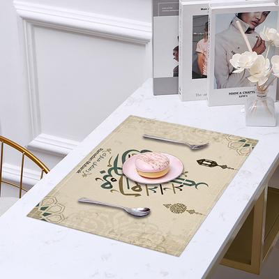 Прямоугольные коврики для стола 42x32 см, декоративный коврик для стола в скандинавском стиле, домашний изолирующий противоожоговый льняной коврик в западном стиле