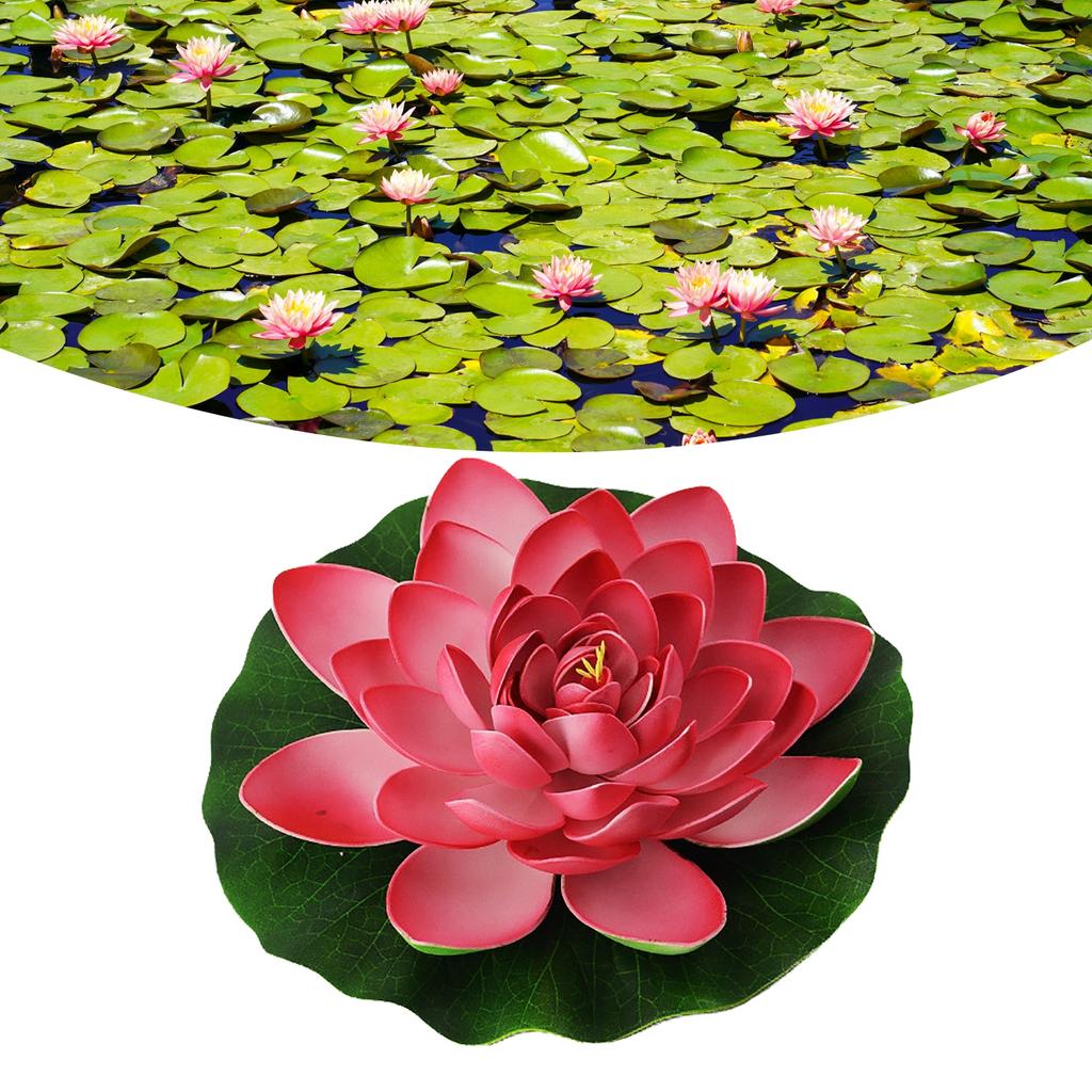 Искусственный Лутус Плавающие пенопластовые поддельные цветы лотоса, реалистичные декоративные растения для пруда, украшения