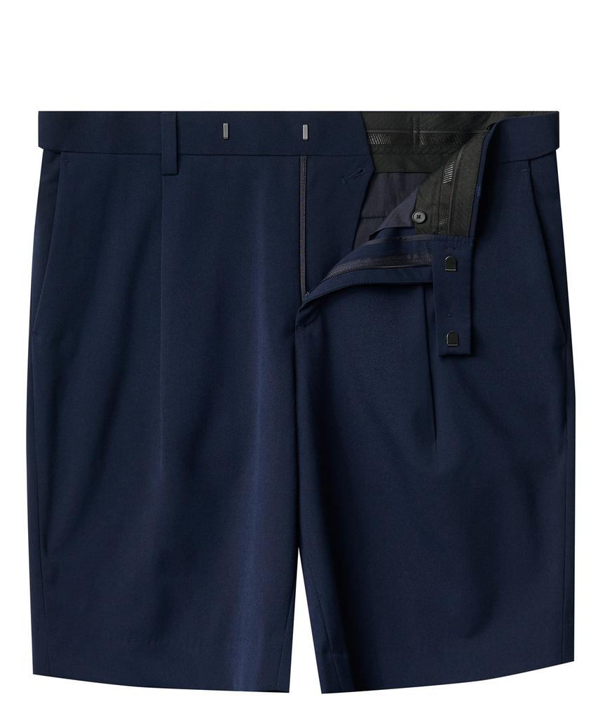 MUSINSA STANDARD Lightweight Hidden Banding Half Slacks [Deep Blue]