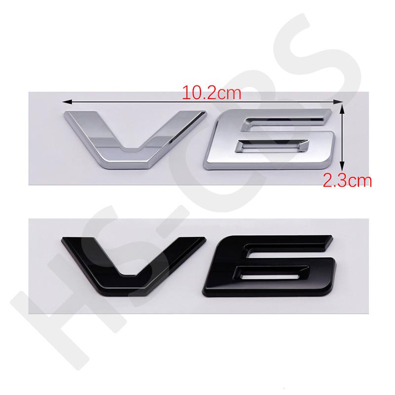 V6 Engine Displacement Logo Emblem ABS Car Sticker Badge for Toyota Alphard Rear Trunk Tailgate Stickers Car Styling Accessories
