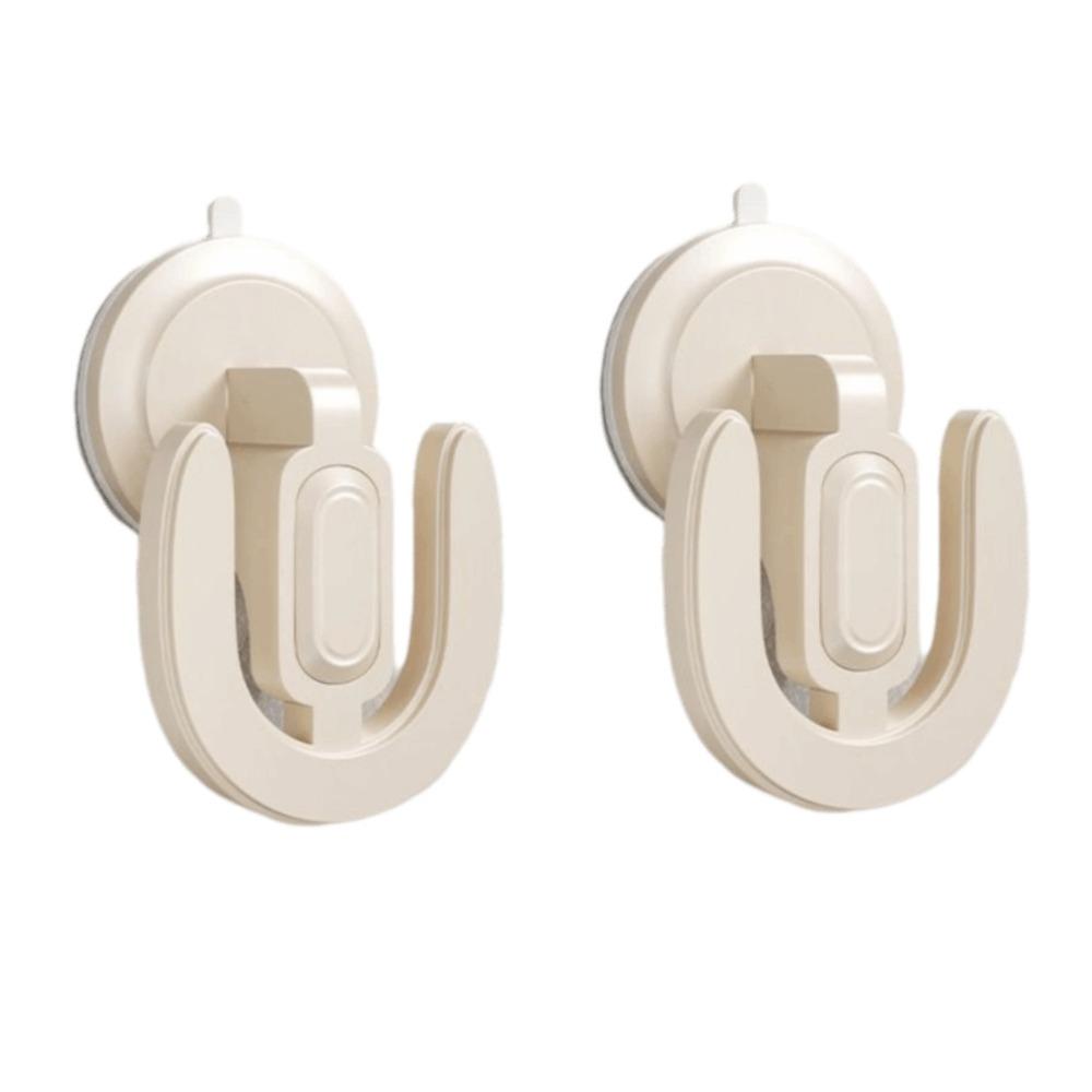 2pcs No Punching U-shaped Slipper Rack Suction Cup Bathroom Sandal Holder  Balcony