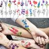 Hyacinth Daisy Temporary Tattoos For Women Girl Lavender Peony Fake Tattoo Sticker Daffodil Tulip Wrist Fashion Waterproof Tatoo