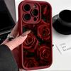 Романтичный красный чехол-роза для iPhone 17 16 15 14 13 12 11 Pro Max Для iPhone 16 15 14 7 8 Plus XS XR X Силиконовый бампер