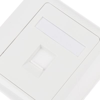 86 Тип Однопортовый RJ45 Настенная Плоская Лицевая Панель Ethernet Сетевая Розетка Панель