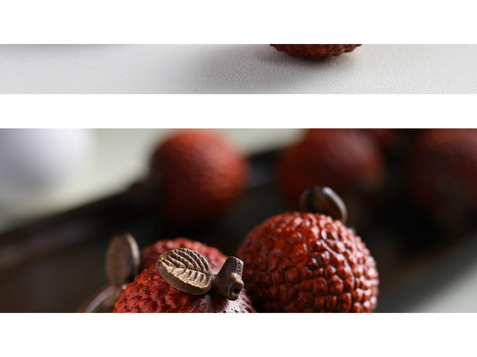 Фиолетовый сандал личи вэньвань ручная игрушка: Изделие из агарового дерева для офисного чайного столика.