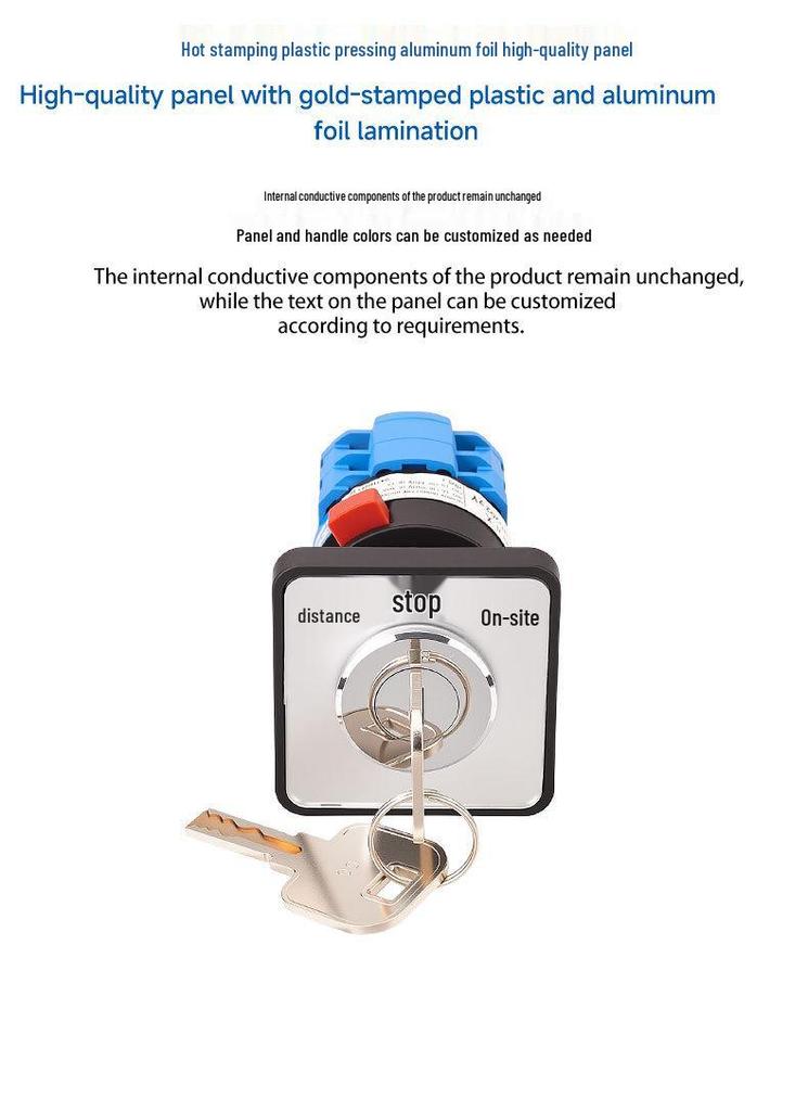Zhuochao SZW26-20C/D202.2Y Remote/Local Stop Single Hole Universal Changeover Switch