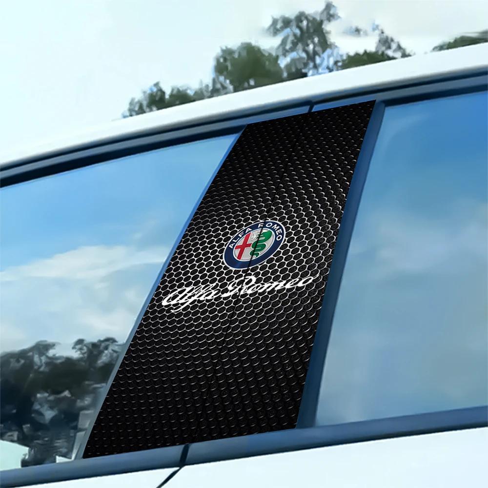 Car Stickers For Alfa Romeo Car B-pillar Sticker Vinyl Waterproof DIY Auto Door Post Decals For Alfa Romeo Stelvio Volante 147 1