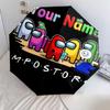 1 PC Automatic Folding Umbrella - Among Us Custom Name Pattern, Portable & Foldable Design with 8 Ribs, Christmas Birthday Gifts