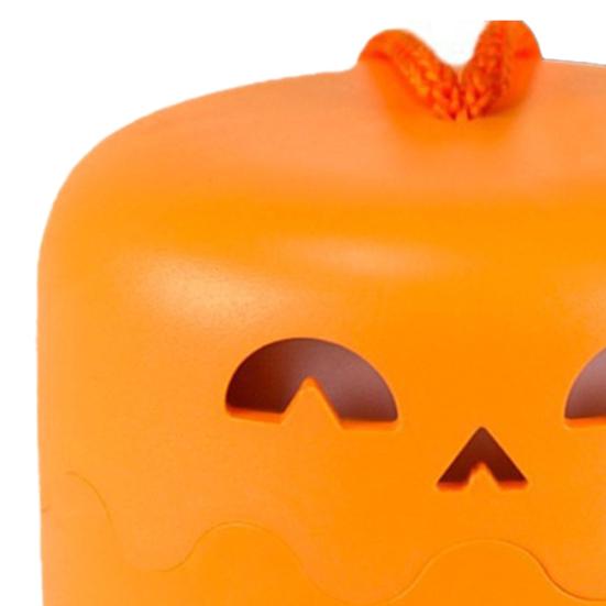 Хэллоуин Портативный фонарь-тыква со шнурком Складной Светодиодный фонарь-тыква на батарейках для внутреннего и наружного украшения