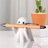 Cute Ghost Pen Holder for Desk Halloween Pencil Organizer White Ghost Pen