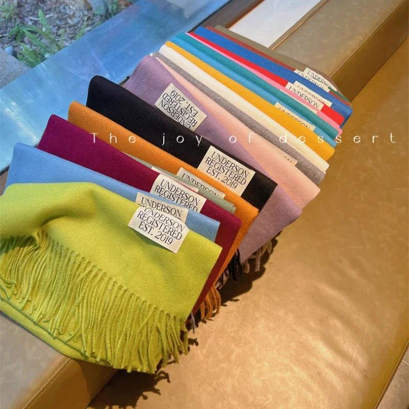 Purple Is Very Good To Match The New Solid Color Imitation Cashmere Scarf In Autumn and Winter of Dongdaemun, South Korea