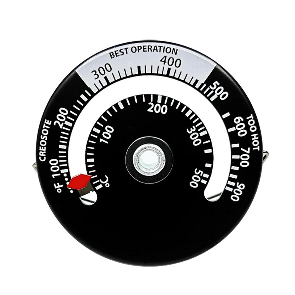 Hermometer Magnetic Wood Stove Heater Thermometer Fireplace Fan Stove with Probe Household Sensitivity Barbecue Oven Tool