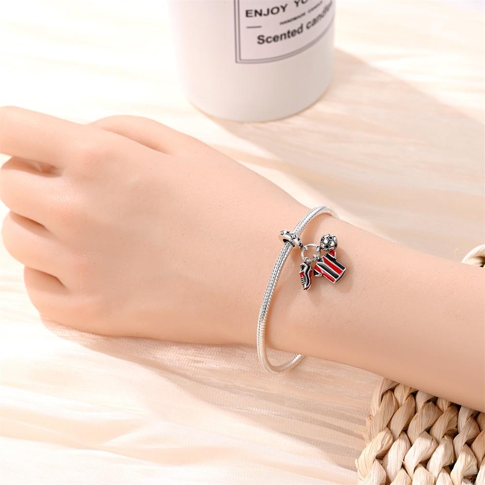 Популярный Медный Спортивный Шарм-Подвеска Футбол, Бадминтон и Бейсбол Подходит для Браслета Бренда Для Детских Ювелирных Изделий Подарок