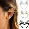Korean Style Single Side Earrings Antique Gold Color Ear Cuff Sweet Elf Ear Clip Carnival