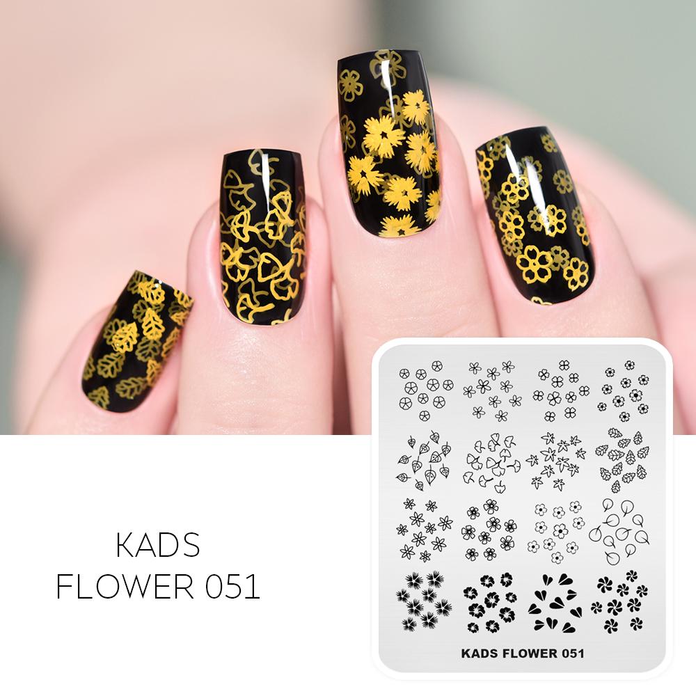 kads 53 Flower Series Nail Stamping Plates DIY Manicure Stamping Plate for Nail Art Template Nail Art Stamp Plates
