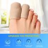 Sumifun 8 Pairs Closed Fiber Toe Cover Finger SEBS Moisturizing Cover Protective Cover Toe Correction Toe Protector Foot Care