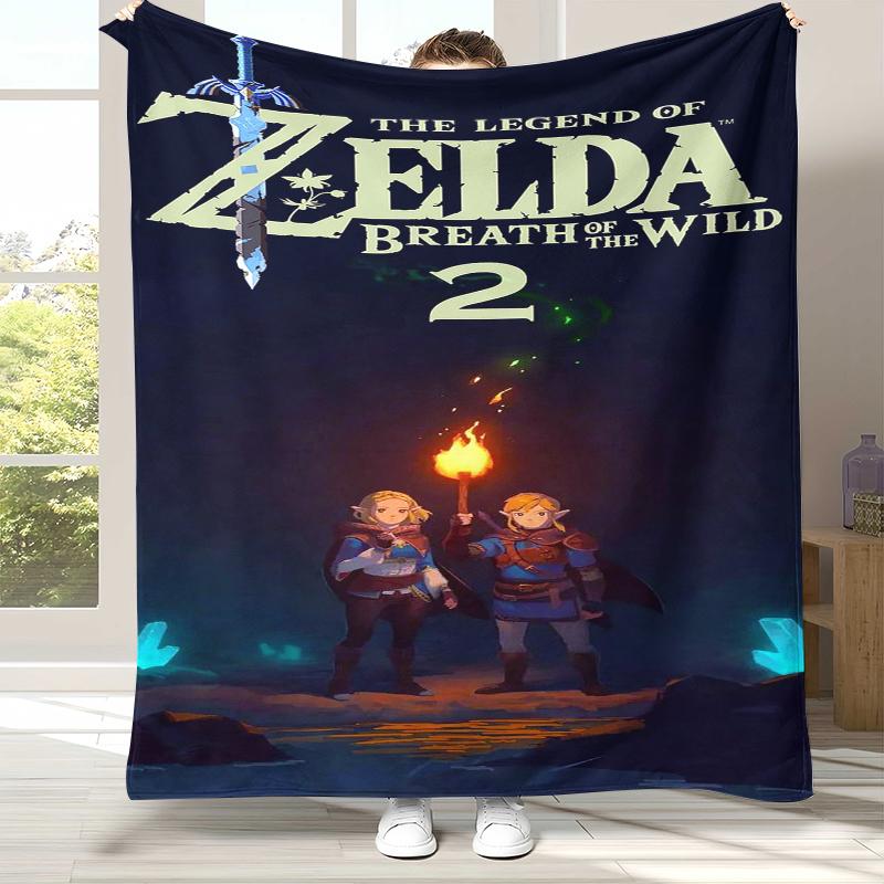 Ретро Z-Zelda Мультяшный Линк Игры Фланелевое Одеяло, Ультра Мягкий Теплый Плюшевый Плед для Дома Спальни Кровати Дивана Походного Пикника Ребенка