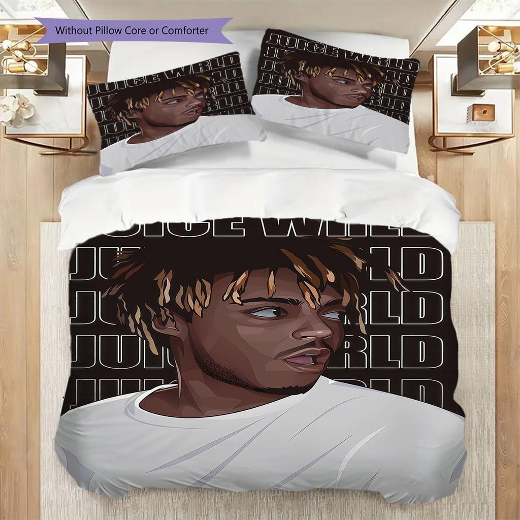 Juice Wrld Digital Art Tribute Threepiece Set 1 Duvet Cover 2 Pillowcase Without Core Bedding Set Soft And Comfortable
