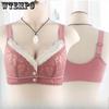 Lace Button-up Lingerie Women's Styling Cup Adjustable Shoulder Strap Middle-aged and Elderly Non-underwire Plus Size Bra