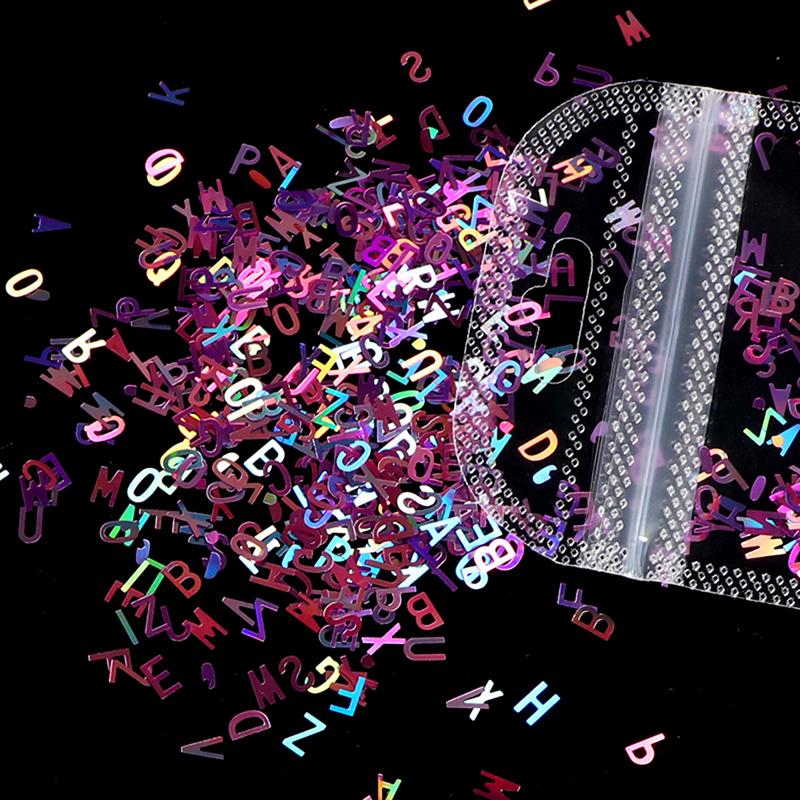 5 цветов алфавита блестки эпоксидная смола фестиваль крупные буквы смешанные блестки