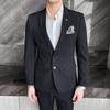 (Jacket +Pants )Fashion Tuxedo Men 'S Leisure Suits Blue Black Slim Fit Men Business Banquet Suits Set Blazers Plus Size 3xl 4xl