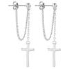 Punk Style The Cross Earring Fashion Geometric Stud Earrings Women Women Men Rock Jewelry Party Eardrop