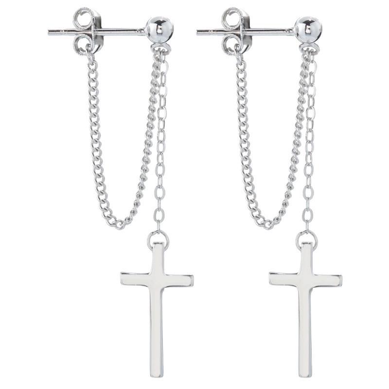 Punk Style The Cross Earring Fashion Geometric Stud Earrings Women Women Men Rock Jewelry Party Eardrop