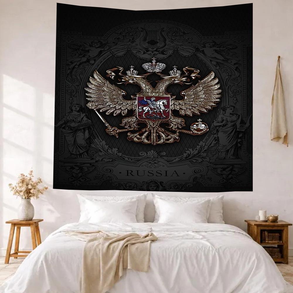 Russian Symbol Wall Decor Tapestry Art For Pet Memorial Birthdaywedding Party Backdrop Family Gift