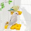 Yousheng Birds Perch Cheese Shape Parrot Stand Wooden Parakeet Chewing Perch Paw Grinding Toy Birds Cage Accessories for Budgies Canaries Conures