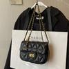 Bag Women's New Crossbody Bag Bag Summer Fashion with Small Gold Ball Diamond Lattice Chain Small Square Bag
