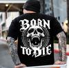 Мужская футболка с принтом черепа BORN TO DIE