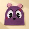 Women Knit Beanie Warm Ear Protector Hat Teens Jacquard Hat with Small Ear