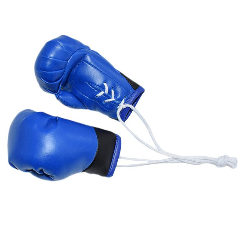 Boxing Gloves Car Hanging Mirror Decoration Car Interior DIY Ornaments Leather Pendant